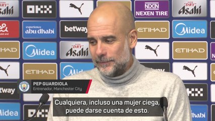 Guardiola: "Una mujer ciega puede darse cuenta de que el gol de Cherki fue fantástico"