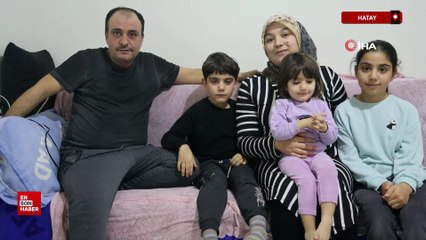 Hatay'da Bakan Kurum’a yuvasına kavuşan depremzedelerden destek