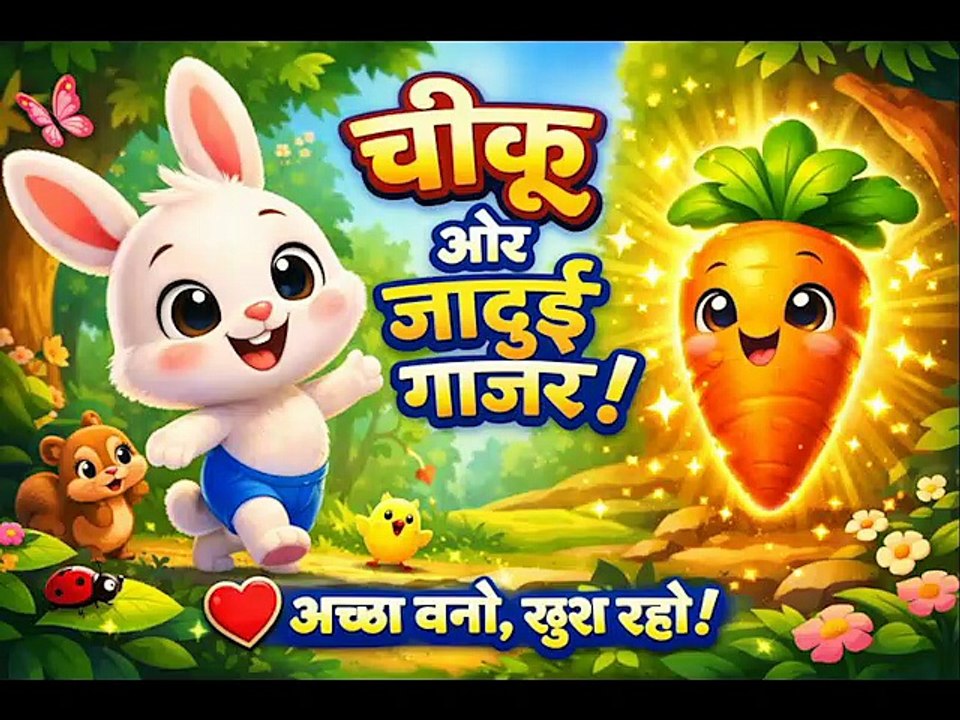 चीकू खरगोश और जादुई गाजर | Chiku Rabbit & The Magic Carrot | Kids Cartoon Story