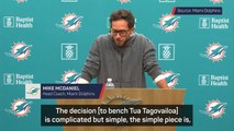 McDaniel explains why the Dolphins have benched Tua