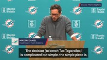 McDaniel explains why the Dolphins have benched Tua