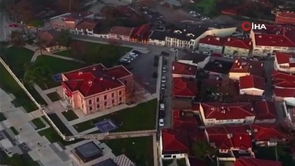 Selimiye Camii, sis ve güneşin ilk ışıklarıyla kartpostallık görüntü sundu