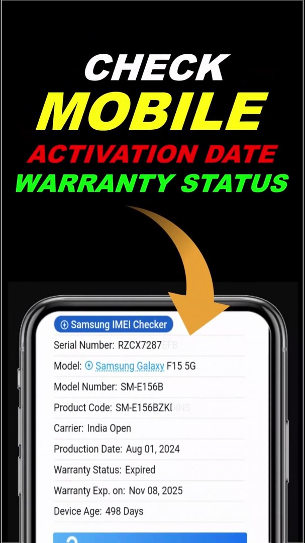 ⁣how to check mobile activation date || how to check mobile activation date samsung ||Warranty status