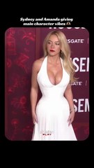 Sydney and Amanda radiating pure main-character energy; effortless glam, undeniable presence ✨  #glamsham #maincharactervibes #sydneyandamanda #redcarpetglam #hollywoodstyle #iconicduo #starpower  {glamsham, main character vibes, sydney and amanda, red ca