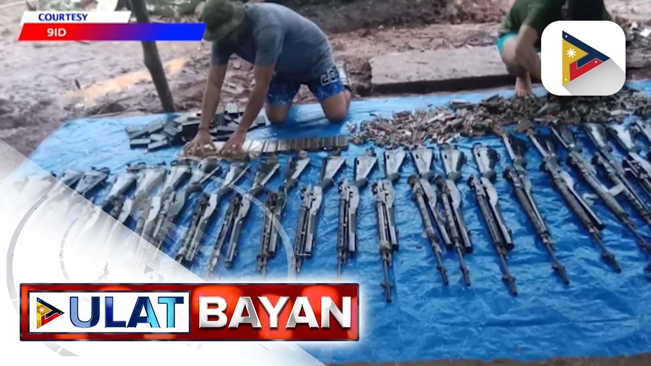 Tinatagong mga armas ng  New People's Army sa isang imbakan sa Camarines Norte, nadiskubre ng mga tauhan ng pulisya at militar | ulat ni Connie Calipay - Philippine News Agency