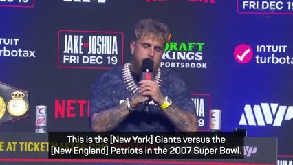 'Giants v Patriots' - Jake Paul relishing underdog tag for Joshua fight