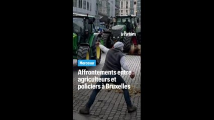 Des affrontements entre agriculteurs et policiers à Bruxelles