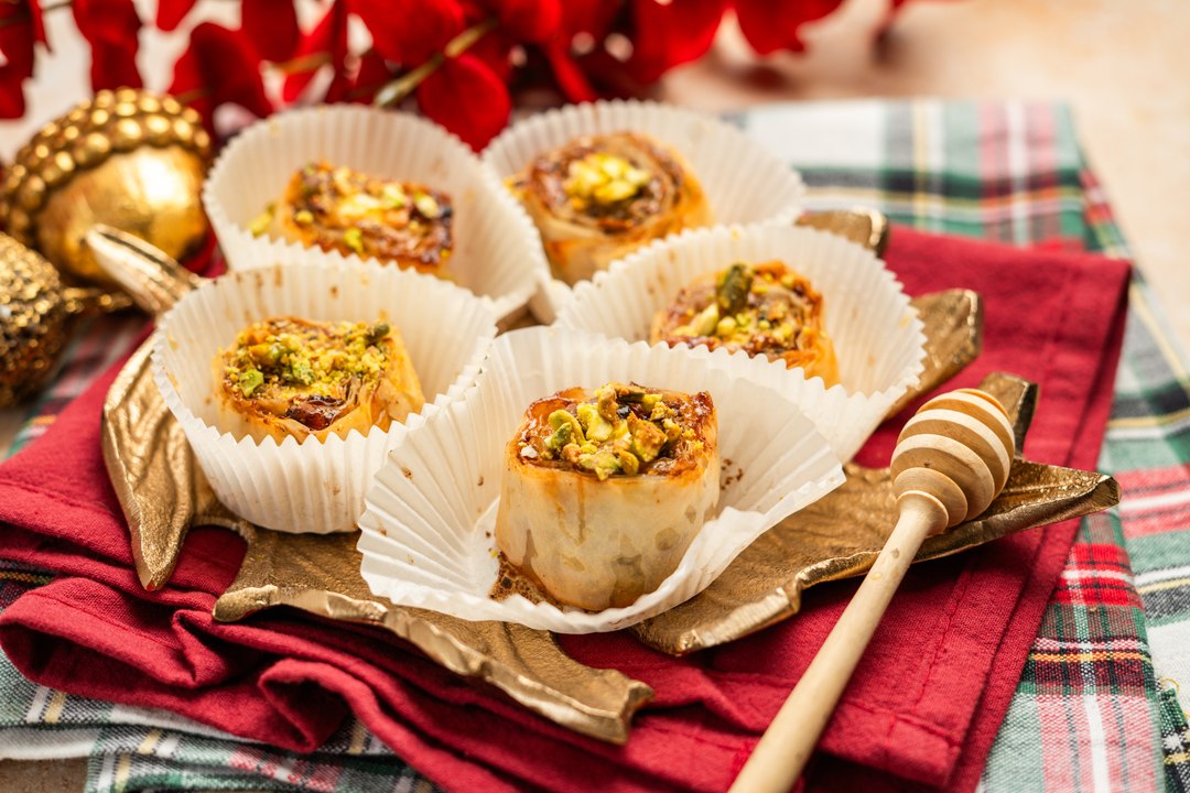 Apertivo navideño con pasta filo