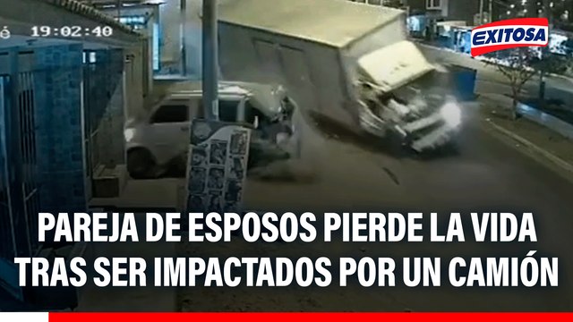 Ate: Pareja de esposos pierde la vida tras ser impactados por un camión