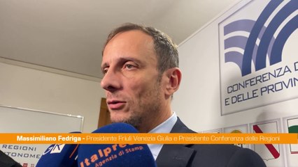 Fondi di coesione, Fedriga "Le Regioni devono essere centrali"