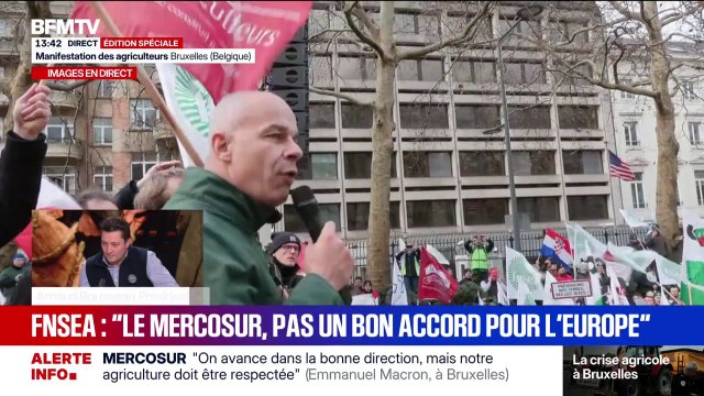 Mobilisation agricole à Bruxelles: S'il le faut, nous reviendrons parce qu'il n'est pas question d'abdiquer , assure Arnaud Rousseau (FNSEA)