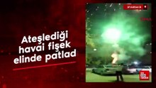 Diyarbakır'da ateşlediği havai fişek elinde patladı