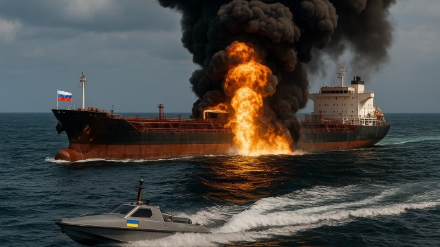Ukraine Strikes Russian Shadow Fleet Tanker With Explosive Sea Drone