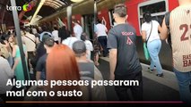 Passageiros entram em pânico após fumaça próxima a trem em São Paulo