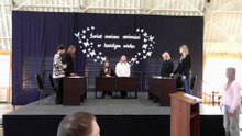 Symulacja z rozprawy karnej z udziałem młodzieży szkolnej