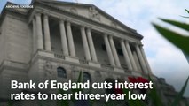Bank of England cuts interest rates to near three-year low