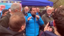Salvini a Vetto per la diga: "Avete aspettato 120 anni: facciamo la bene". Le parole su processo Open Arms e famiglia nel bosco