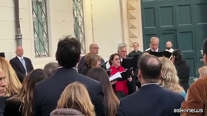 Papa XIV in visita a sorpresa al Senato, è la sua prima volta