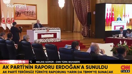 Terörsüz Türkiye için hazırlanan rapor Cumhurbaşkanı Erdoğan'a sunuldu