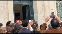 Papa XIV in visita a sorpresa al Senato, è la sua prima volta