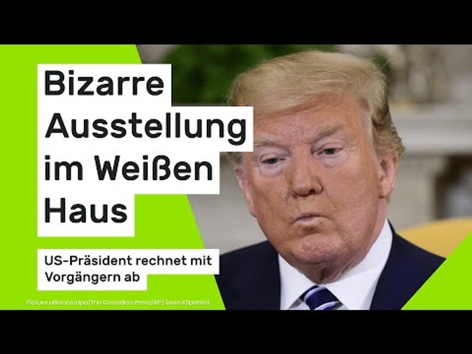 Bizarre Ausstellung im Weißen Haus - US-Präsident rechnet mit Vorgängern ab