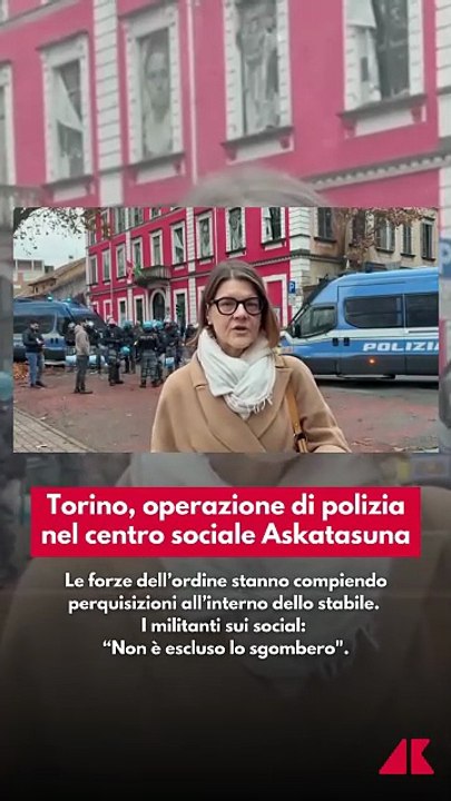 Torino, operazione di polizia al centro sociale Askatasuna: perquisizioni, viabilità deviata e appello sui social
