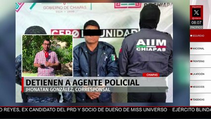 Detienen a policía por presunto abuso sexual contra una adolescente en Chanal, Chiapas