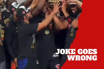 Josh Hart grabs Jalen Brunson’s butt during Knicks celebration and it doesn’t land well