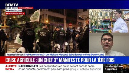 "On a nos destins qui sont liés", explique Jacques Marcon, chef trois étoiles qui a manifesté aux côtés des agriculteurs