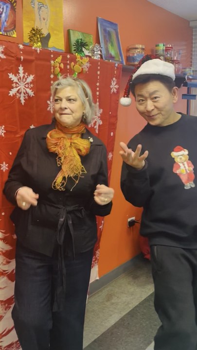 Lisa Fernandez and Nelson Wang celebrated Christmas together at Carter Burden Network. This video was shot on December 16, 2025, at 546 Main Street, Roosevelt Island, Manhattan, New York, NY 10044.