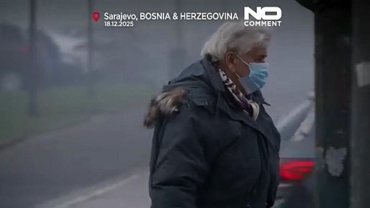 В Сараеве сильное загрязнение воздуха и туман,...