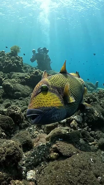 Giant Parrot Fish attack