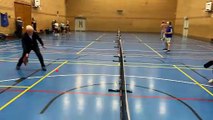 Pickleball action at Brecon Leisure Centre