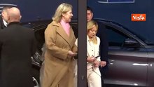Meloni arriva al Consiglio Ue di Bruxelles