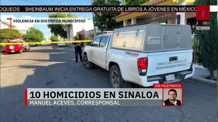 Diez homicidios en Sinaloa por violencia en distintos municipios