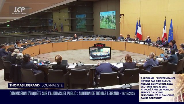 Face à la commission d'enquête, Thomas Legrand de France Inter ne nie pas les révélations d'Europe 1 sur son rendez-vous dans un bar avec son ancienne directrice Laurence Bloch
