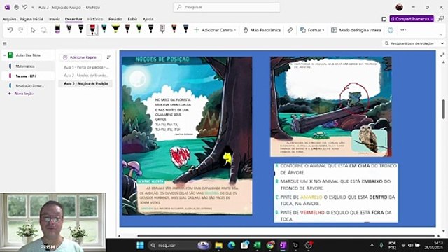 Noções de Posição: Aula 3 de Matemática para o 1º Ano (Espaço e Localização)