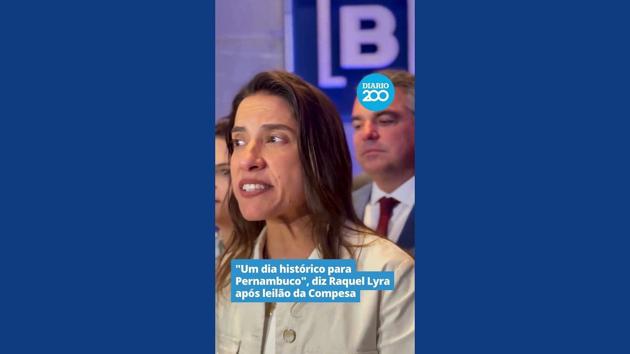 "Um dia histórico para Pernambuco", diz Raquel Lyra após leilão da Compesa