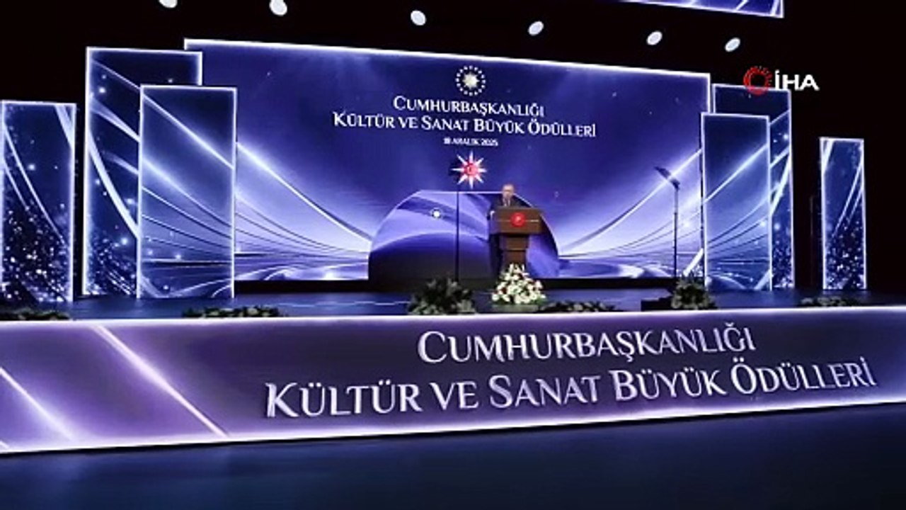Cumhurbaşkanı Erdoğan, Kültür ve Sanat Büyük Ödülleri töreninde konuştu