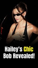 Hailey Bieber Wows in Black Outfit with '60s-Inspired Haircut in New Selfie