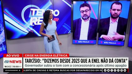 Tarcísio de Freitas sobe o tom contra Enel após apagão em São Paulo | TEMPO REAL