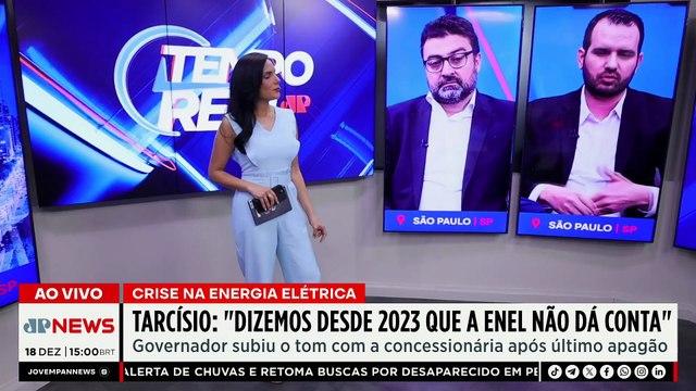 Tarcísio de Freitas sobe o tom contra Enel após apagão em São Paulo | TEMPO REAL