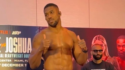 Anthony Joshua da el peso previo a la pelea contra Jake Paul; así reacciona