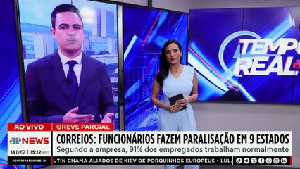 Correios: Funcionários fazem paralisação em 9 estados e pedem reajuste no salário | TEMPO REAL