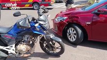 Motociclista fica ferido após acidente no Centro de Toledo