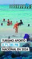 El turismo aportó el 8.7% del PIB nacional en el 2024: Inegi