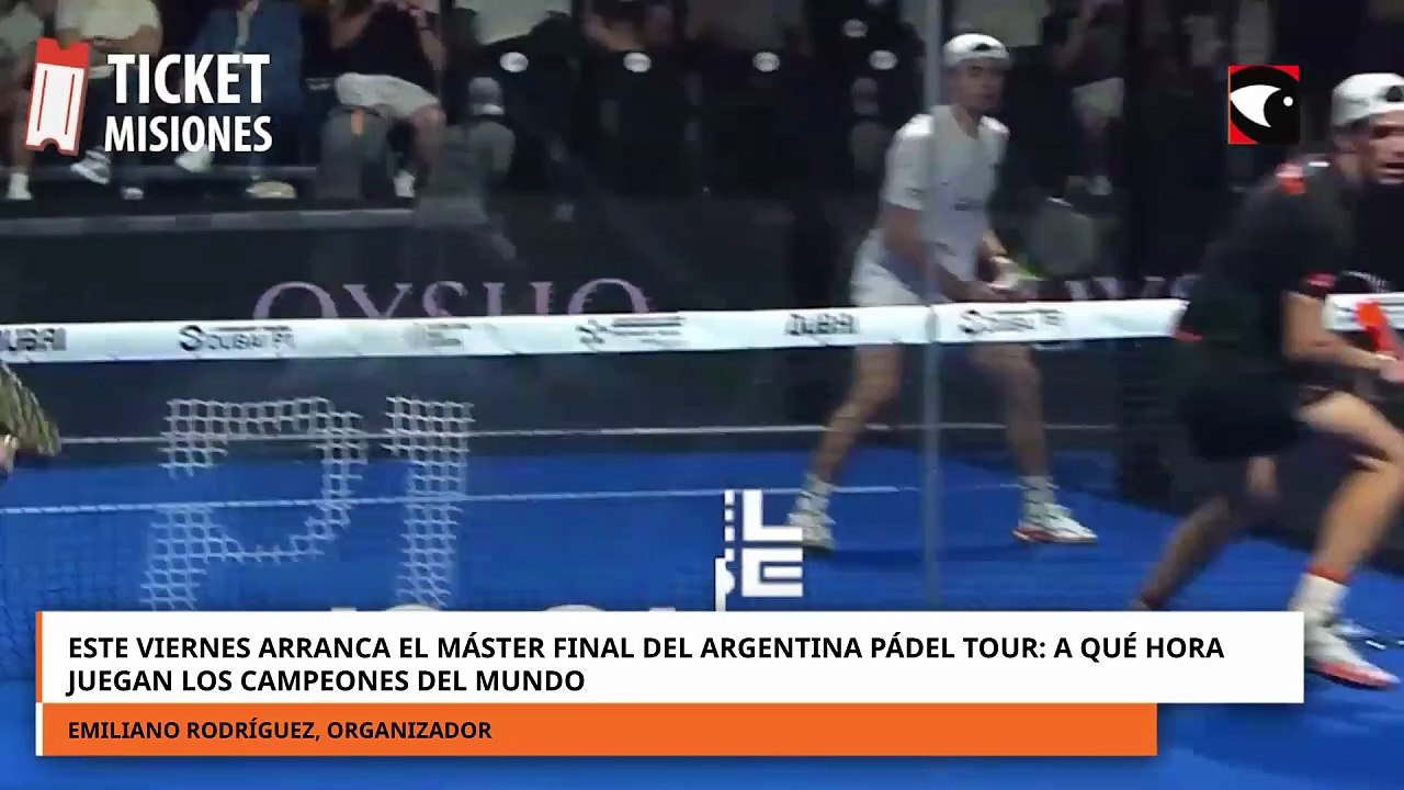 Este viernes arranca el Máster Final del Argentina Pádel Tour en Posadas
