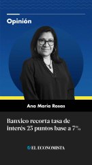 Banxico recorta tasa de interés 25 puntos base a 7%