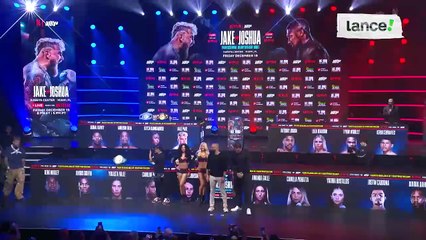 Jake Paul tira onda com Anthony Joshua em encarada após entrevista coletiva