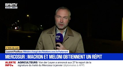 Laurent Panifous, ministre chargé des relations avec le Parlement, se dit “satisfait” du report de l’accord UE-Mercosur